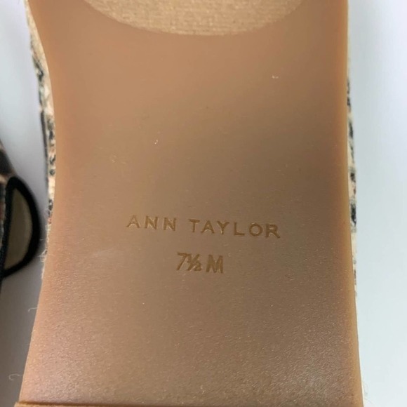 ANN Taylor Anastasia Leopard Espadrille Brown 7.5 - Picture 8 of 9